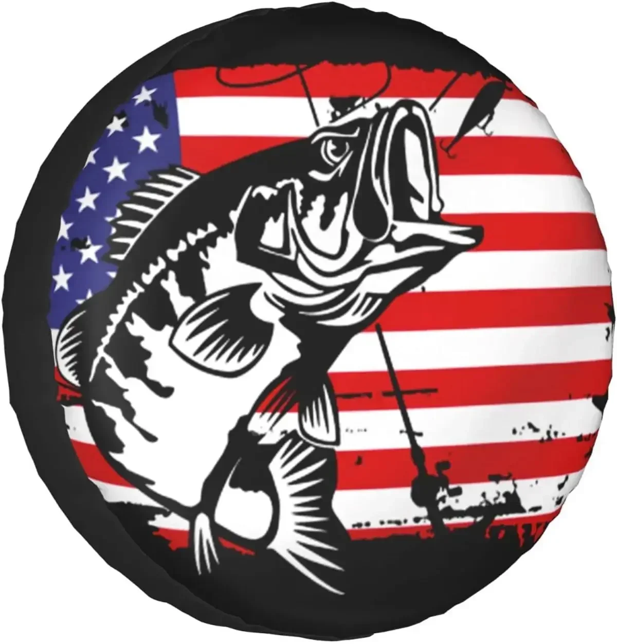 Tire Cover Fishing Portable Polyester Universal Spare Tire Cover Wheel Covers For RV SUV Truck Camper Travel Trailer Accessories