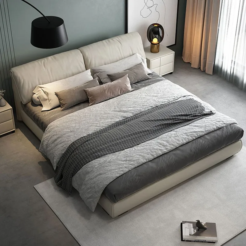 Design Hotel Beds Wood Floor Upholstered Modern Living Room Luxury Sheets Japanese Beauty Camas Infantiles Home Furniture