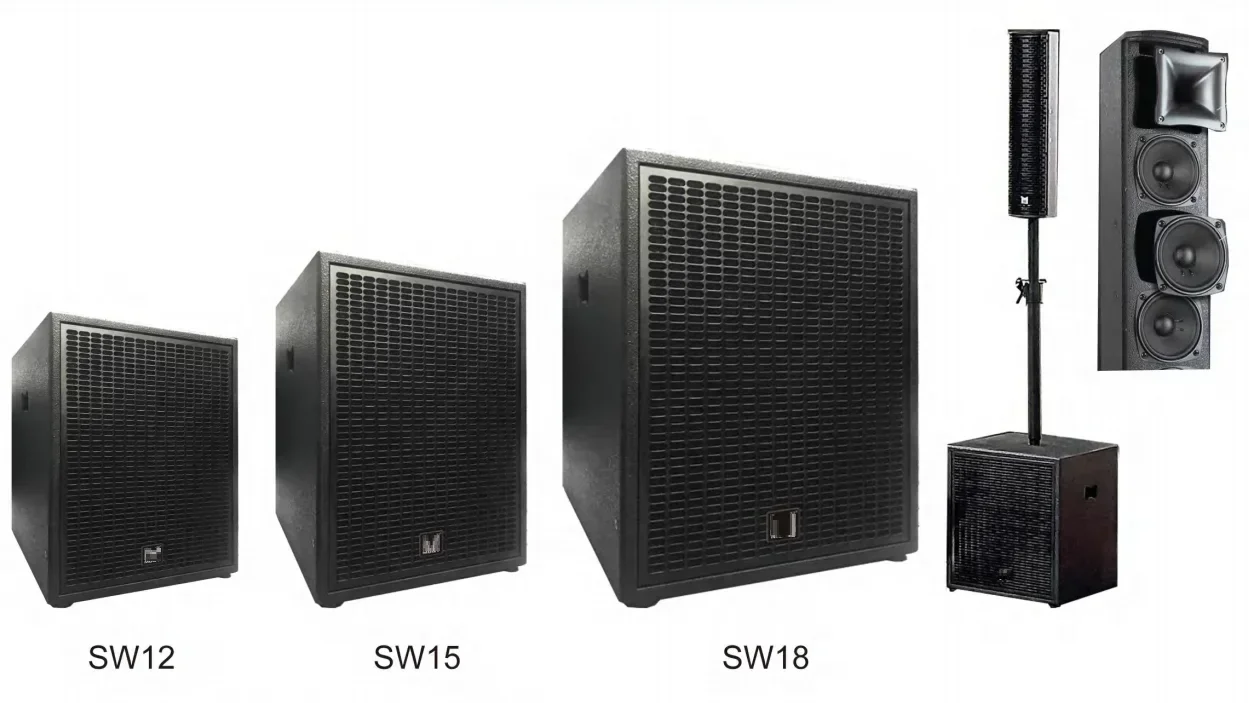 Caisson de basses professionnel avec système PA, haut-parleurs en bois, haut-parleur subwoofer 12 pouces, boîtier de haut-parleur, scène et auditorium, 500W-1000W, sw12