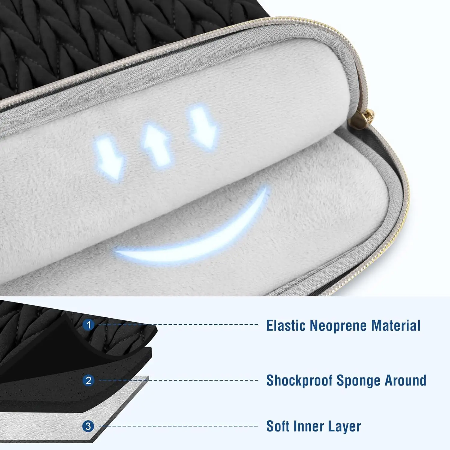 حافظة كمبيوتر محمول MOSISO مقاس 16 بوصة 13.3 بوصة حافظة كمبيوتر محمول لجهاز MacBook Pro 16 14 Air 15 13 حقيبة حمل مبطنة على شكل أذن القمح #3