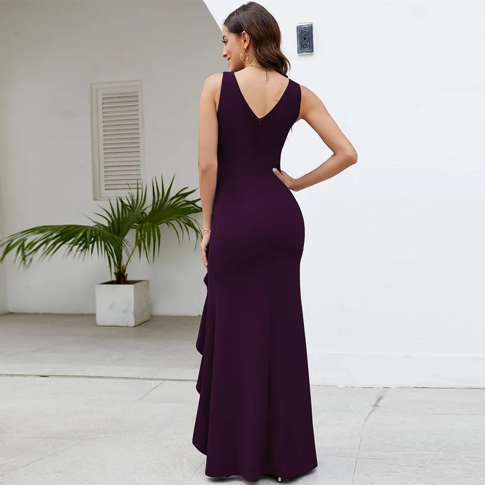 Formal Evening Dresses for Women Elegant Mother of The Bride Dresses Long Sexy V Neck Sleeveless Split Wrap Customized 2025