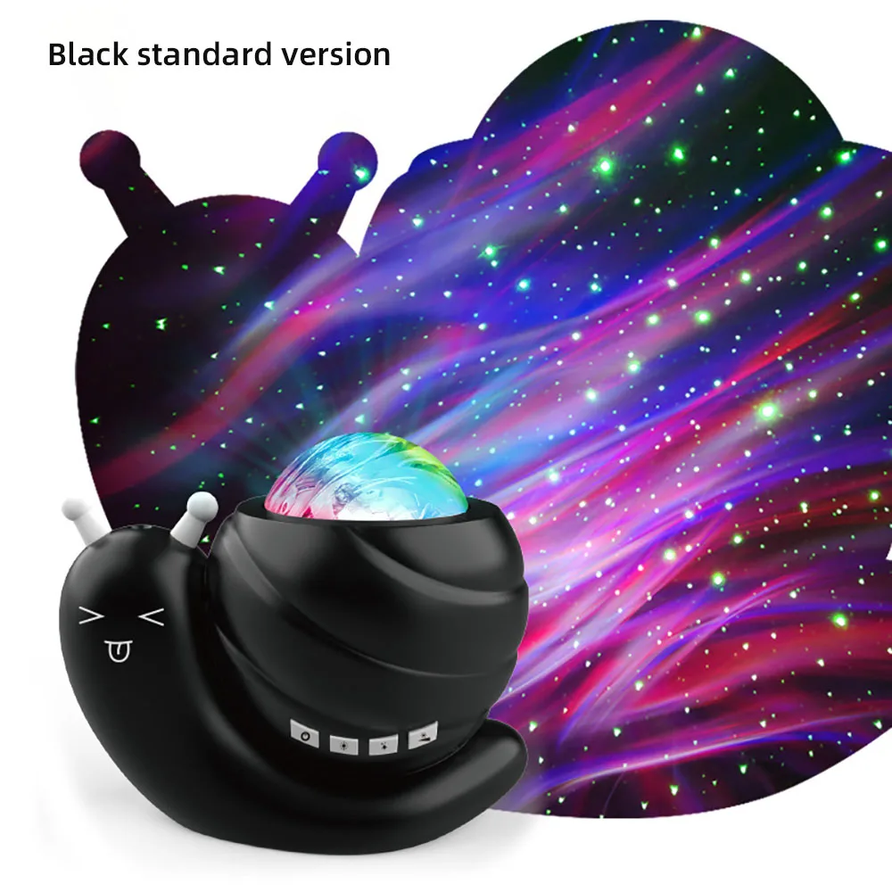 Starry Sky Projection Lamp Northern Light Projection Lamp Snail Aurora Atmosphere Lamp Room Bar Party Decoration Holiday Gifts