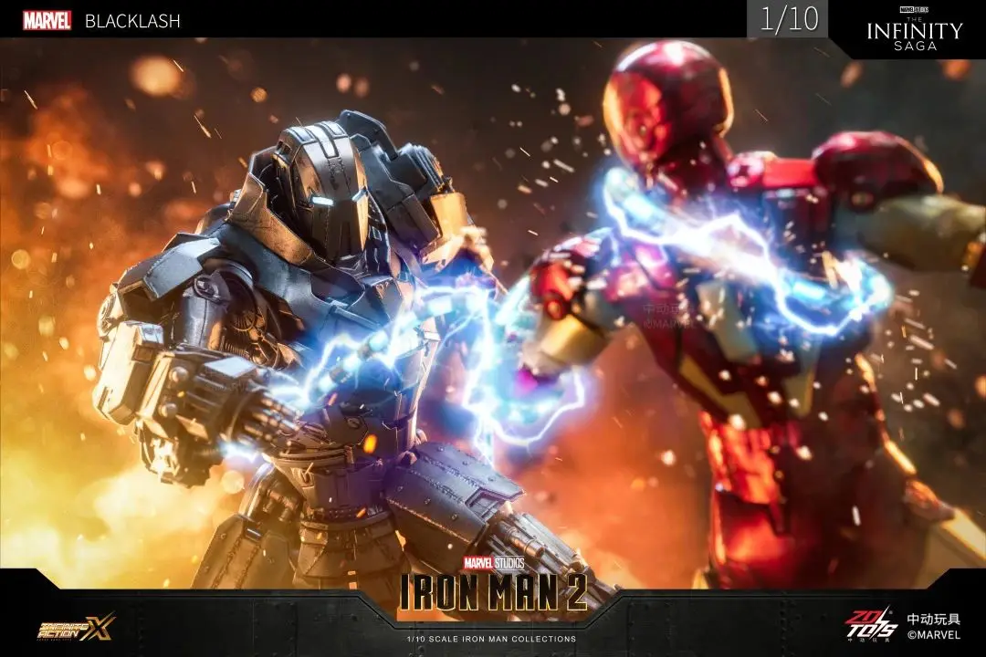 Original ZDTDS Iron Man Tony Stark Whiplash Blacklash Iron Monger MK3 Action Figure Sammlung Film Modell Puppe Spielzeug WEIHNACHTEN Geschenke – Detail 11