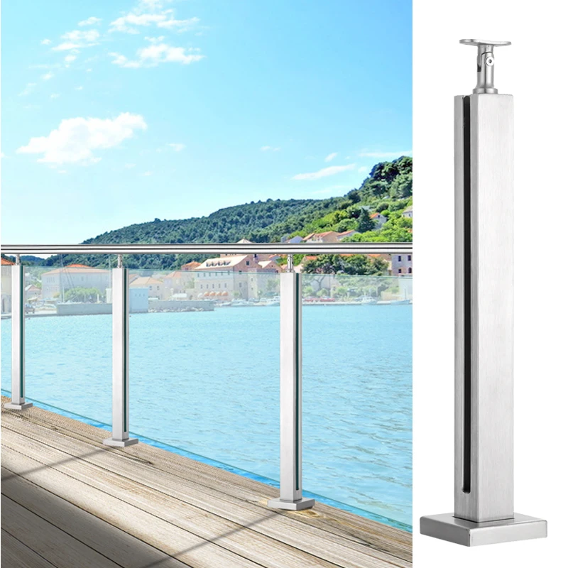 تخصيص تصاميم عمود الدرابزين درابزين الشرفة القابل للتخصيص مع SS 304 316