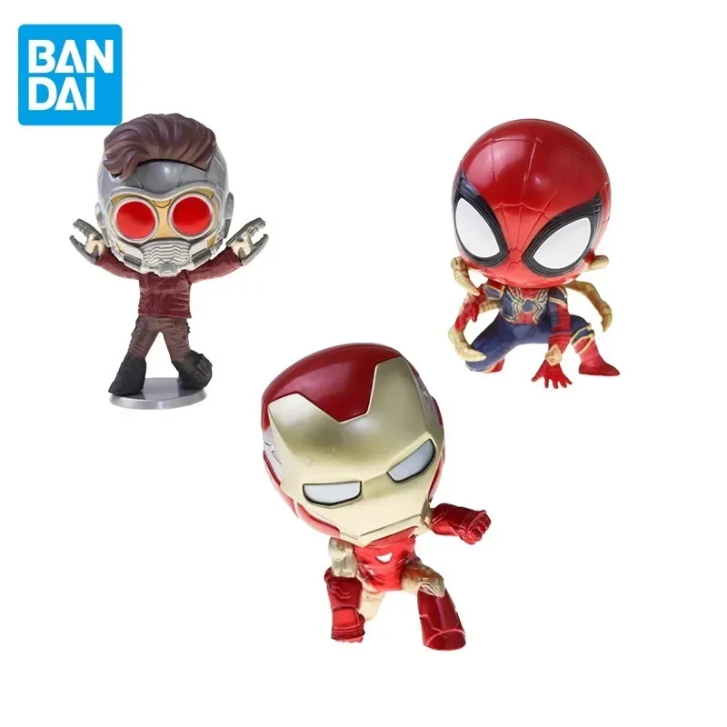 Bandai Gashapon Original The Avengers Anime Figure Iron Man Kids Toys for Boys Girls Children's Birthday Gift Model Ornaments