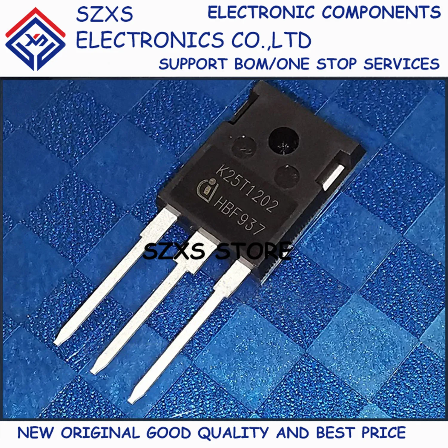 

New Original 5Pcs K25T1202 IKW25N120T2 TO-247 1200V 25A Powerful IGBT Transistor In Stock Electronic Components Good Quality