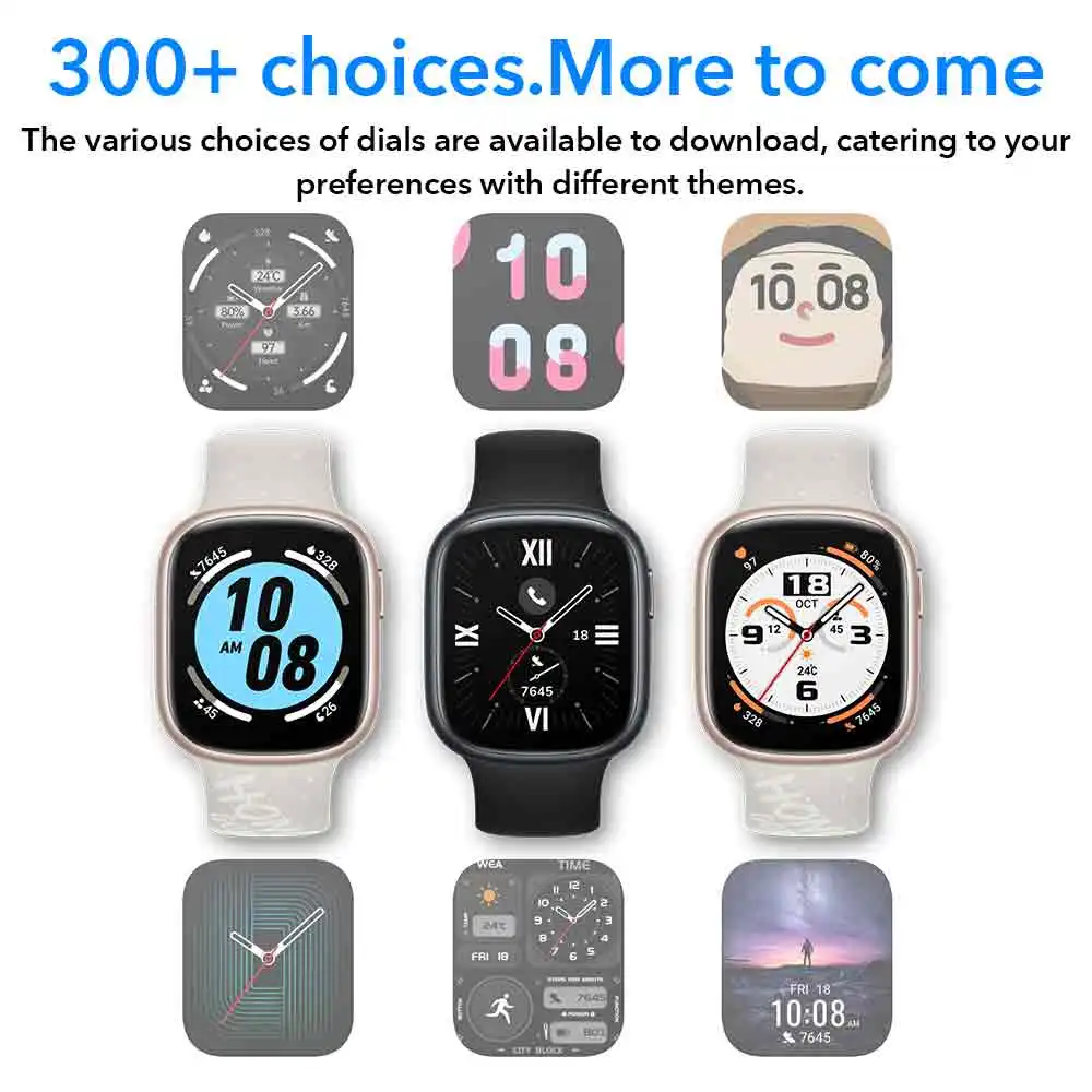 النسخة العالمية HONOR Watch 4 شاشة AMOLED مقاس 1.75 بوصة وبطارية 14 يومًا ومراقبة الصحة الشاملة للاتصال بالبلوتوث