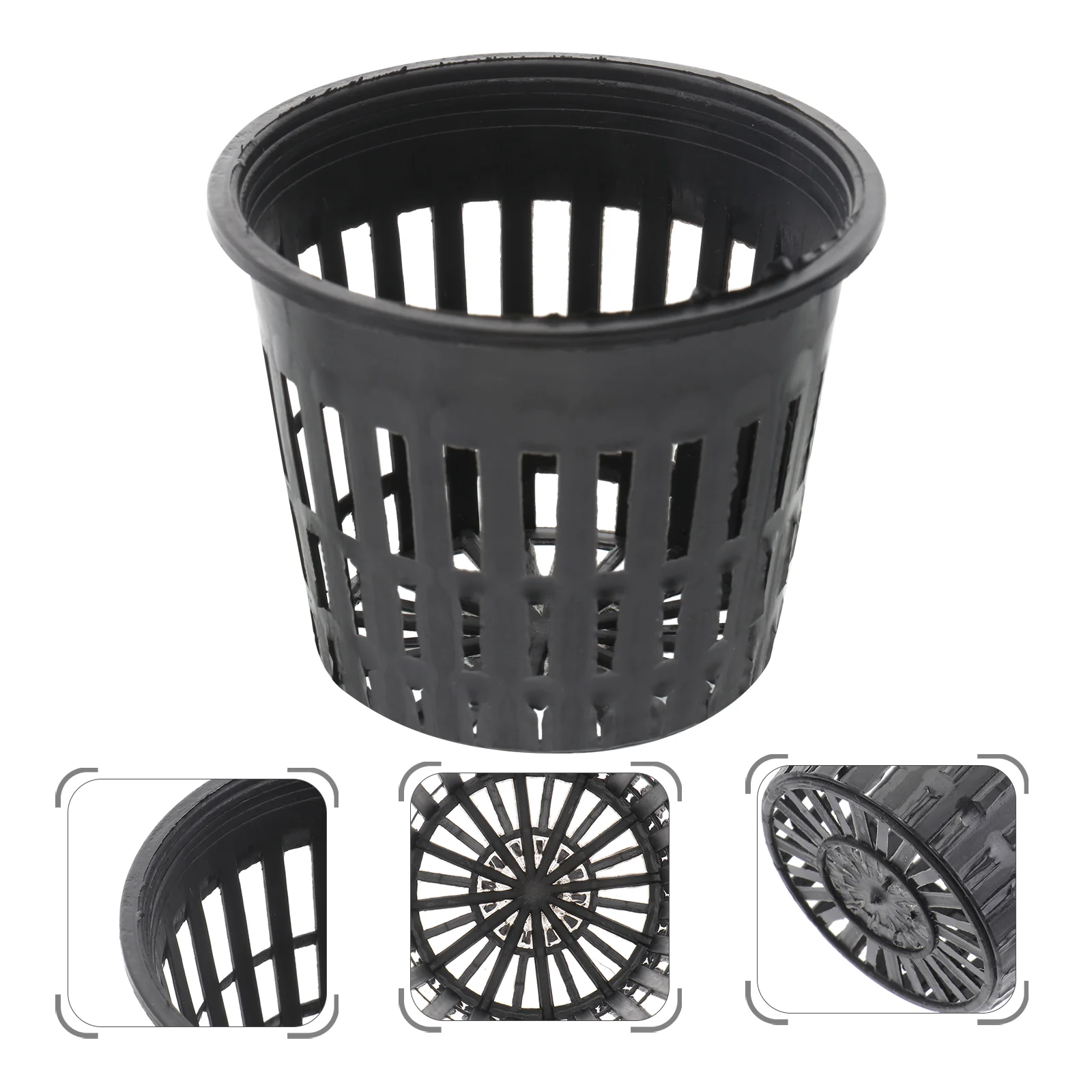 

10PCS Multi small Mesh Planting Basin Plastic Succulent Pot Hydroponic Cup Round Flower Pot Reusable Outdoor Three