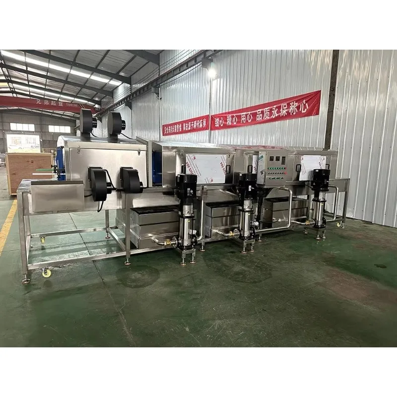 Custom Made High-Pressure Crate Washer Multi-Pump Industrial Basket Washing Machine with Control Panel