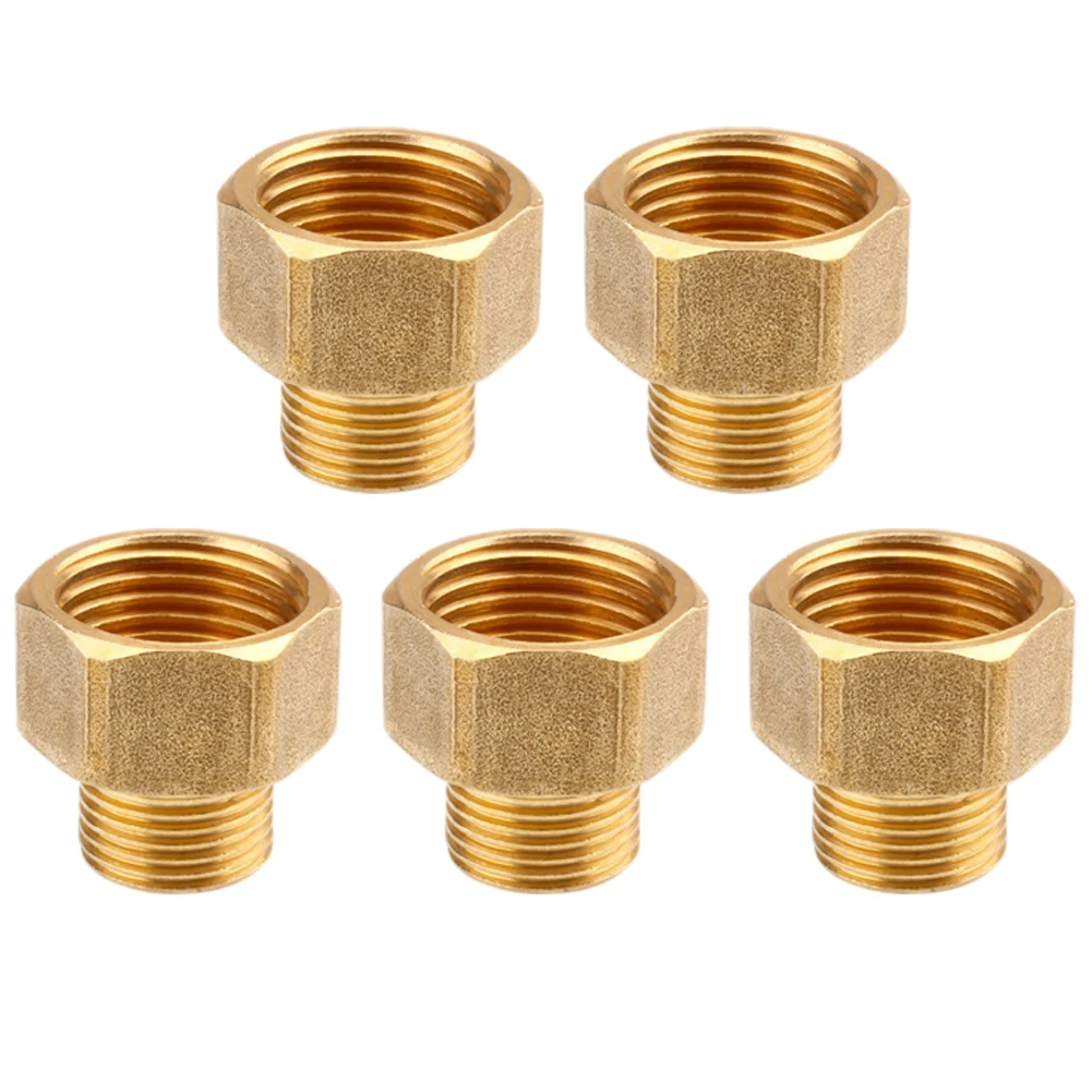 

5pcs Connector Brass Pipe Fittings Water Hose Adapter G 1/2 Female To G 3/8 Male Reducer Fittings Adapters Fasteners Hardware