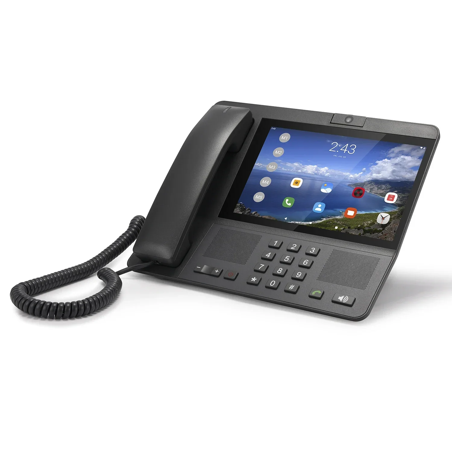 New Smart Video 4G LTE GSM SIM Card Desktop Hotel Home Office Fixed Wireless Phone Terminal Cordless Landline Android Telephone
