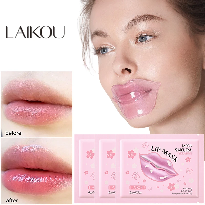 Lip Mask Lip Patches Pink Lip Serum Exfoliating For Lips Darkness Removal Plumper Lip Care Moisturizer Makeup Korean Cosmetic20g