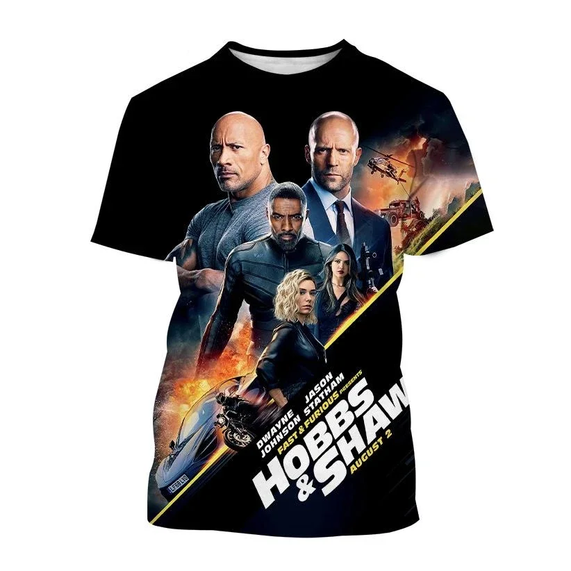 Hot Movie The Fast and Furious 3D printing T-shirt Summer Personality Unisex Super Cool Street Style Casual hort Sleeve