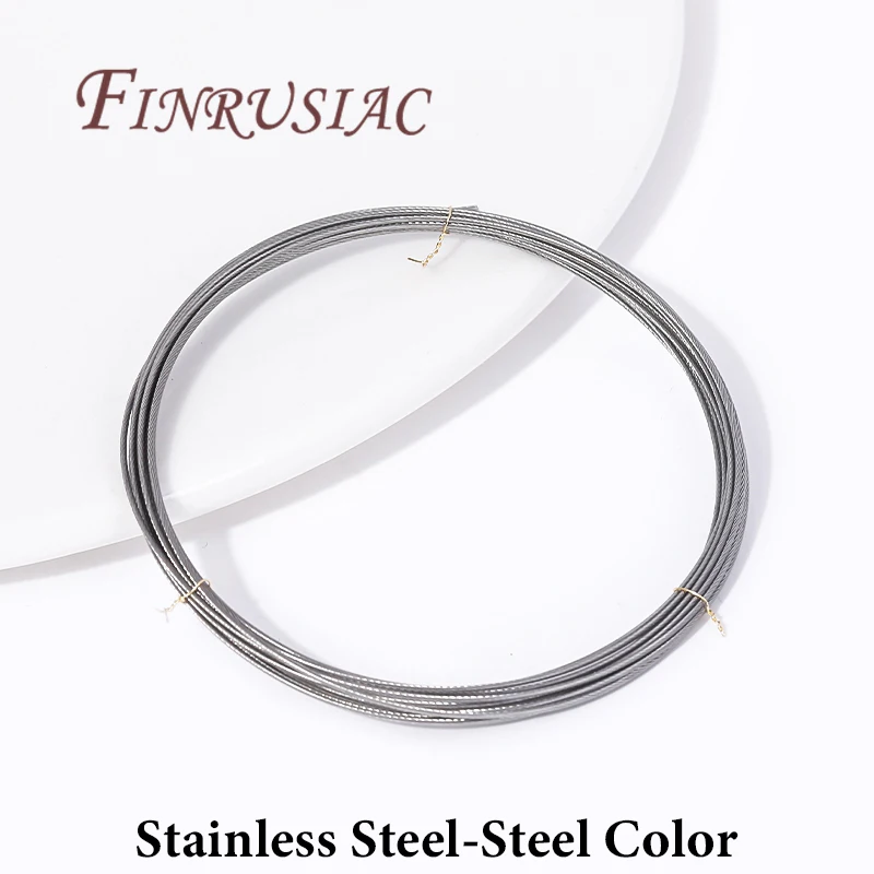 0,3-0,5mm Beständig Starke Linie Edelstahl Draht Gold Farbe Tiger Schwanz Perlen Draht Für Schmuck Machen Erkenntnisse zubehör – Detail 12