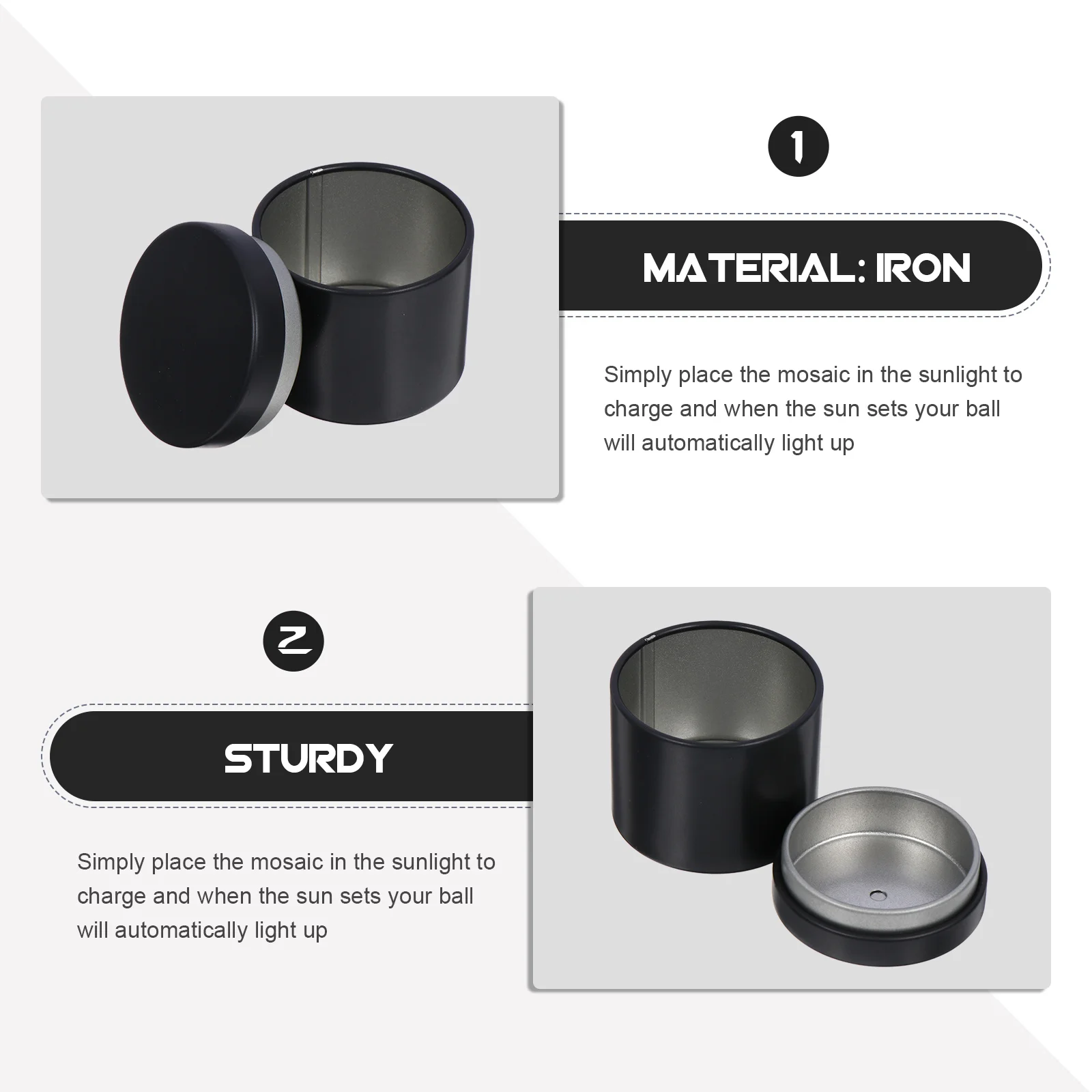 

5pcs Iron Tin Canister Storage Box For Tea Candy Jewelry Diy Making Small Round Container Seal Metal Jar Kitchen Cabinet