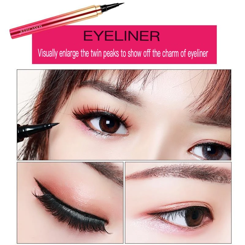 Maxier Crystal Drill Quick Drying Pen Waterproof, Sweat Resistant, Non Decolorizing, Durable Eyeliner Liquid Pseudo Plain Hard