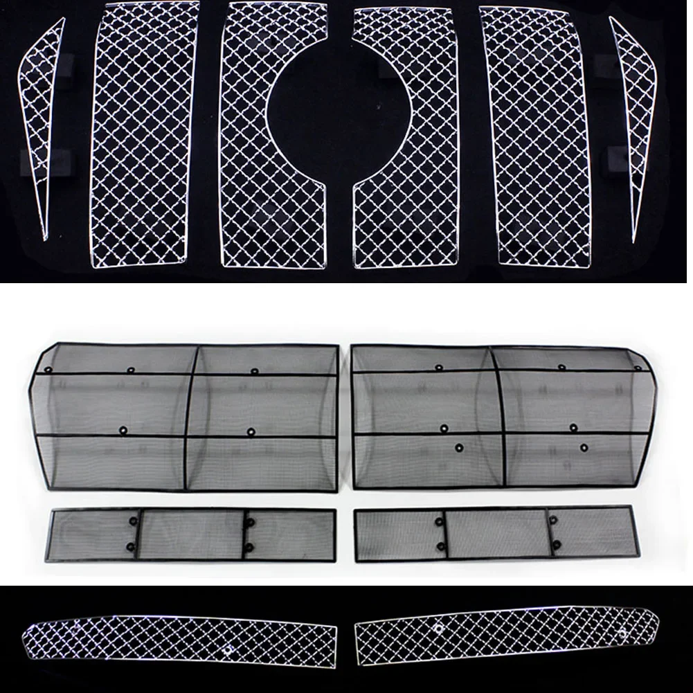 Stainless Steel Grille Cover For Toyota Land Cruiser Prado 2018 Inner outer  Lower Anti-insect Grill