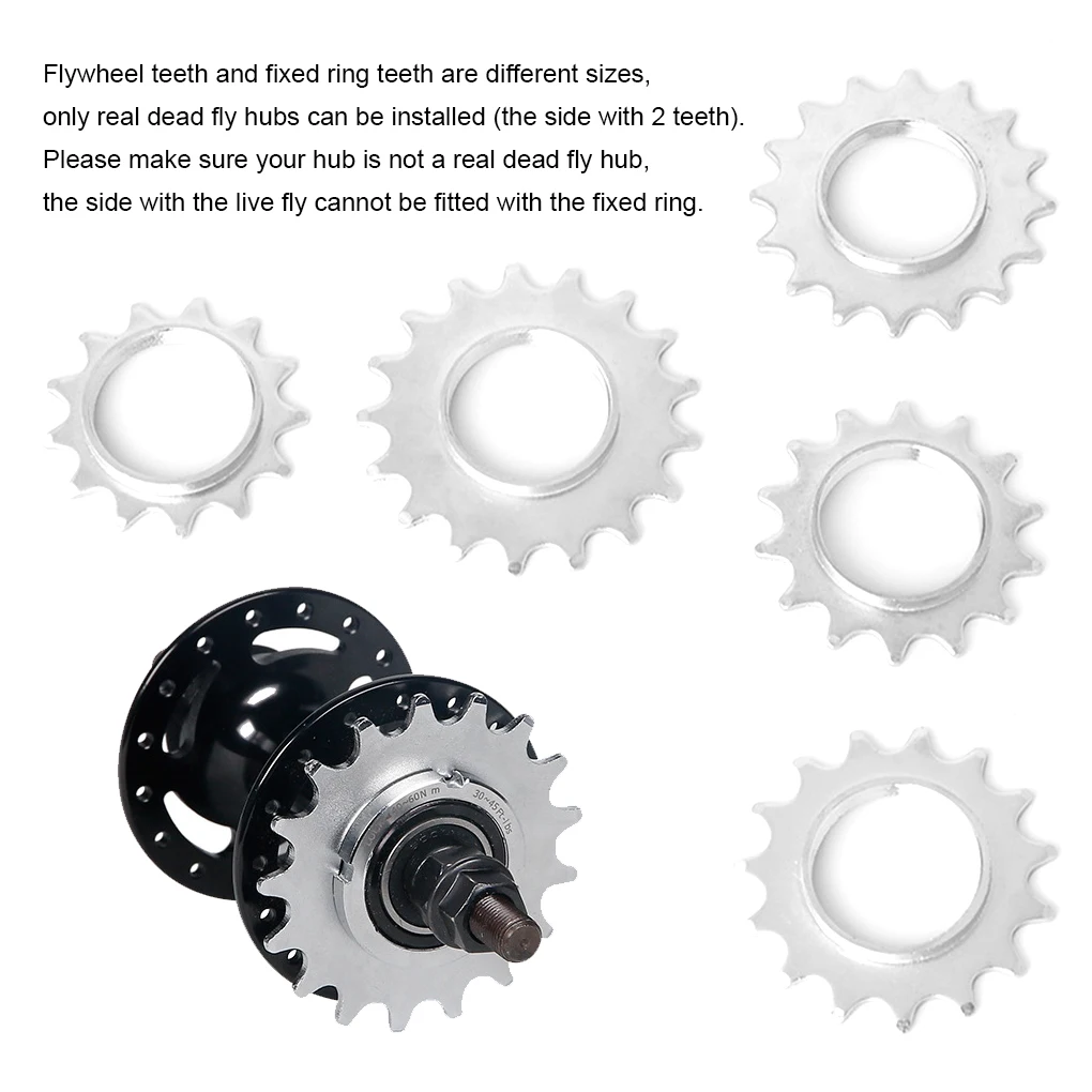 Single Speed Fixed Gear Mountain Bike Wheel Cogs MTB Carbon Steel Threaded Sprocket Lockring Repair Replacing Parts