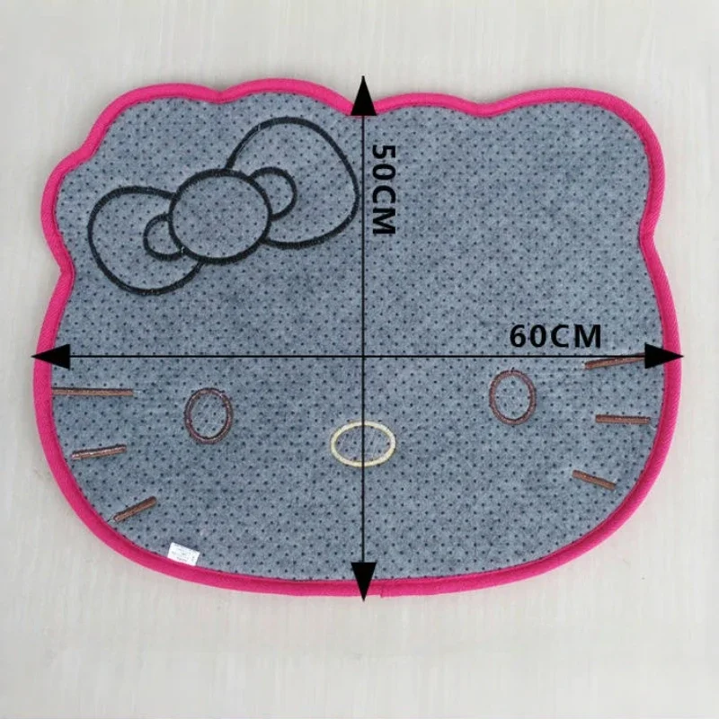 Sanrio Hello Kitty Bedroom Floor Mat, Kawaii, Desenhos Animados, Forma do Personagem do Anime, Home Bathroom Absorvente, Decoração antiderrapante