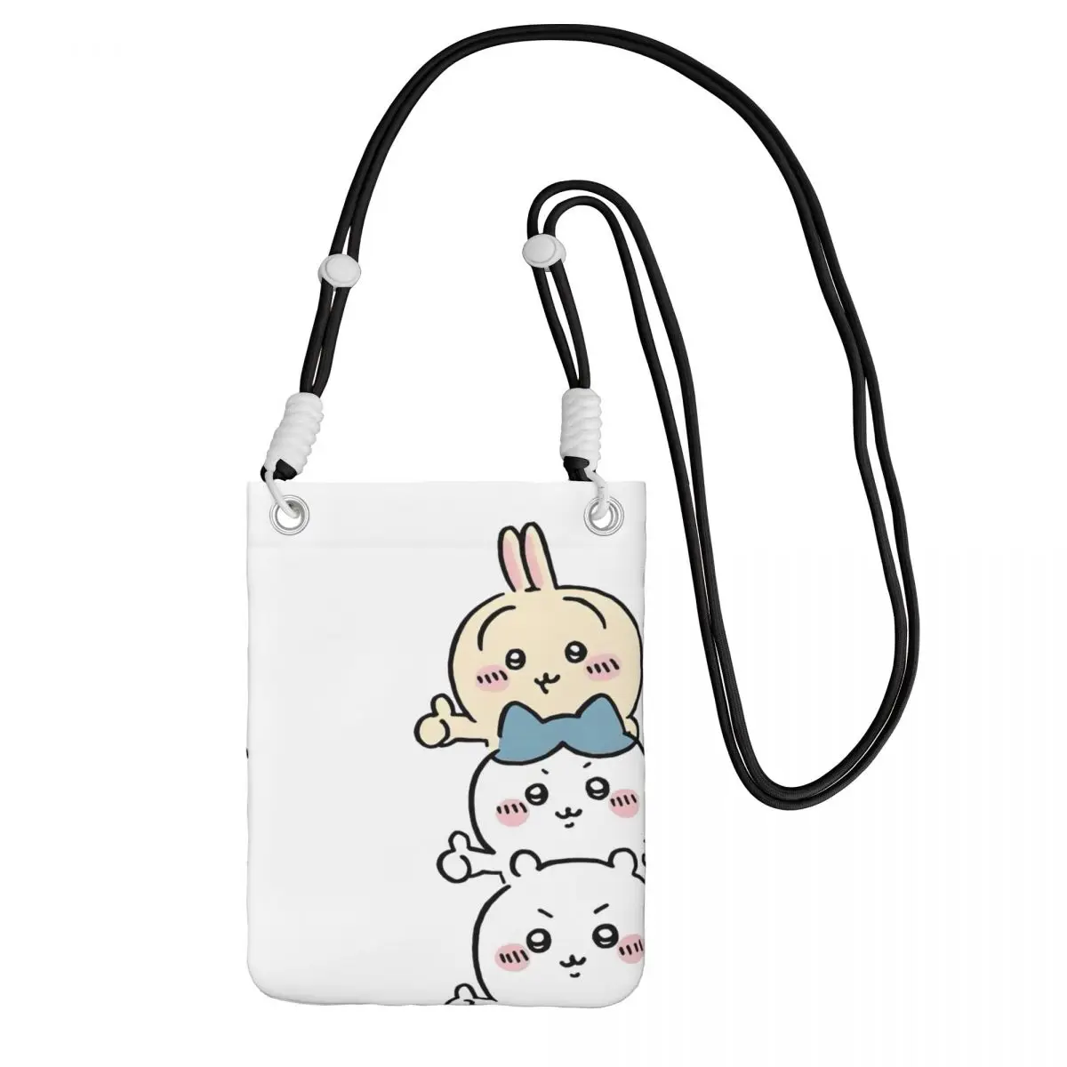 

Custom Chiikawa Carry A Mobile Phone Bag Diagonally Women Men Cute Animal Shoulder Crossbody Bag Detachable Shoulder Strap Walk