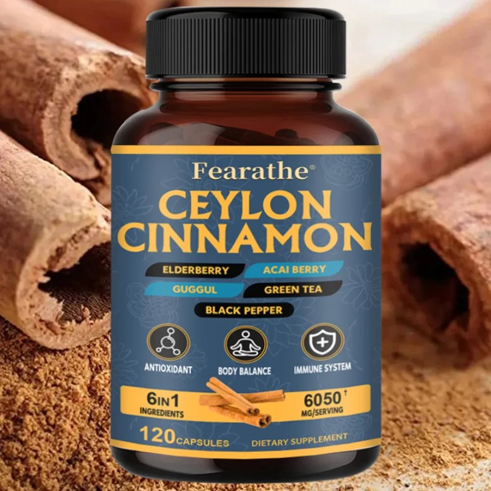 Ceylon Cinnamon Capsules, Immune System, Healthy Weight Management, Non-GMO, Gluten Free - 120 Capsules