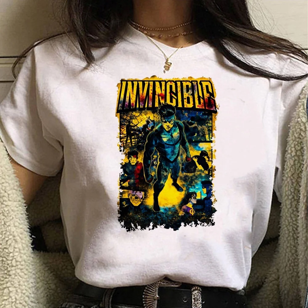 Invincible t-shirt girl baddie dollette graphic grunge harajuku shirt Retro aesthetic cheap cute baddie