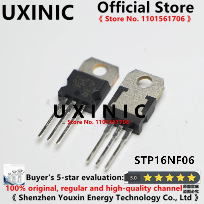 UXINIC  100% New Imported Original STP16NF06 P16NF06  TO-220 N-channel MOS FET 60V 16A