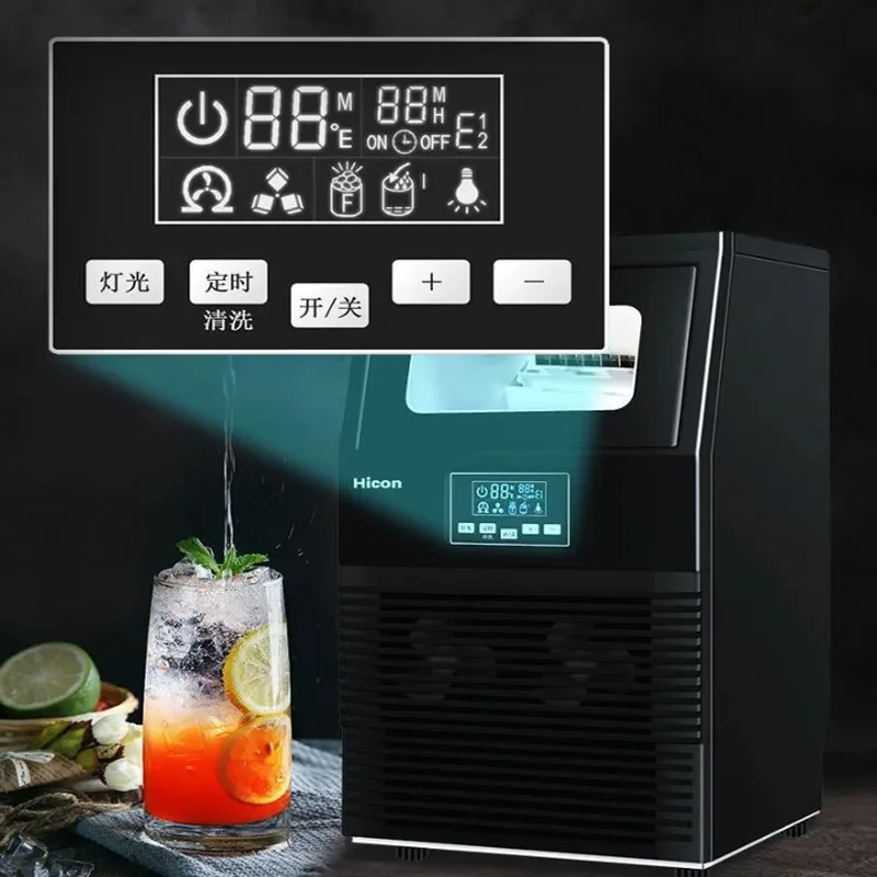 Ice Maker Countertop Chewable Pebble Ice 34Lbs/26.5LbsPer Day Crunchy Pellet Ice Cubes Maker Machine