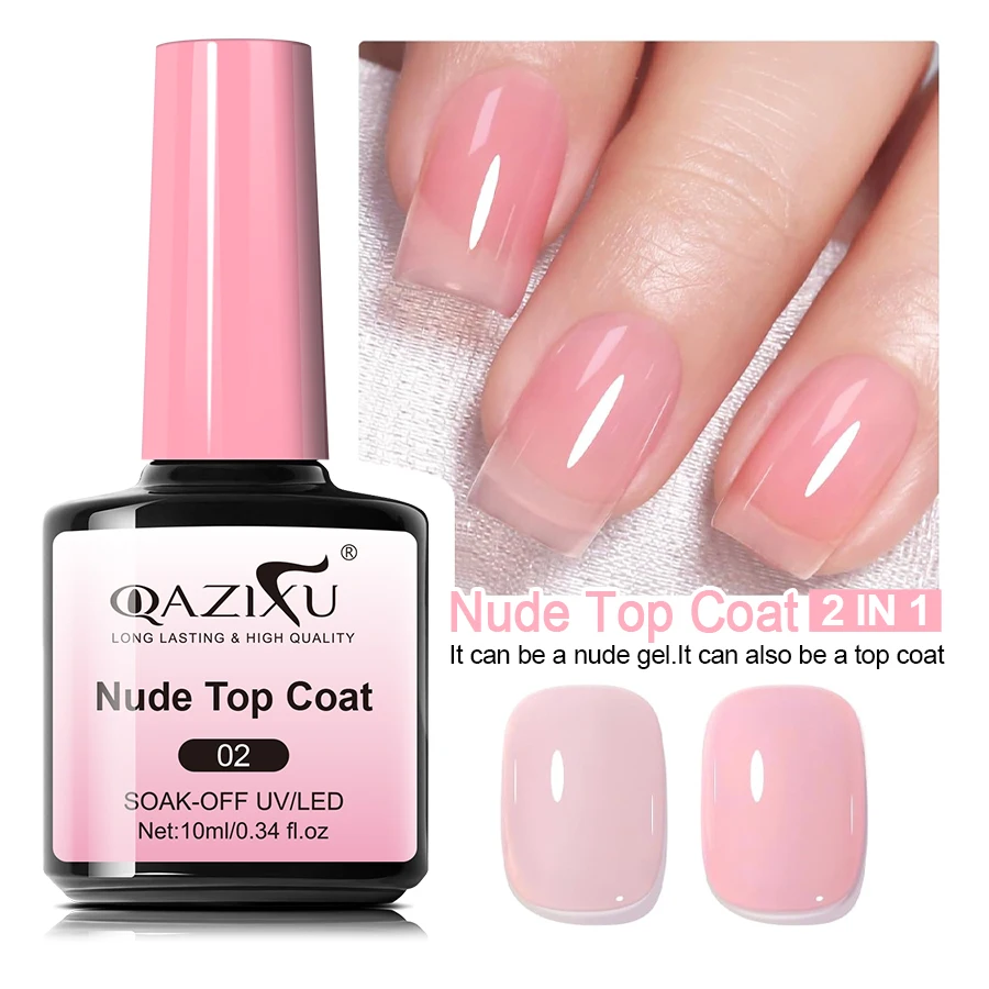 10 مللي نقع قبالة عارية الوردي معطف فوقي للأظافر UV هلام البولندية شبه دائمة وظيفية مانيكير معطف فوقي مسمار الفن تصميم أداة