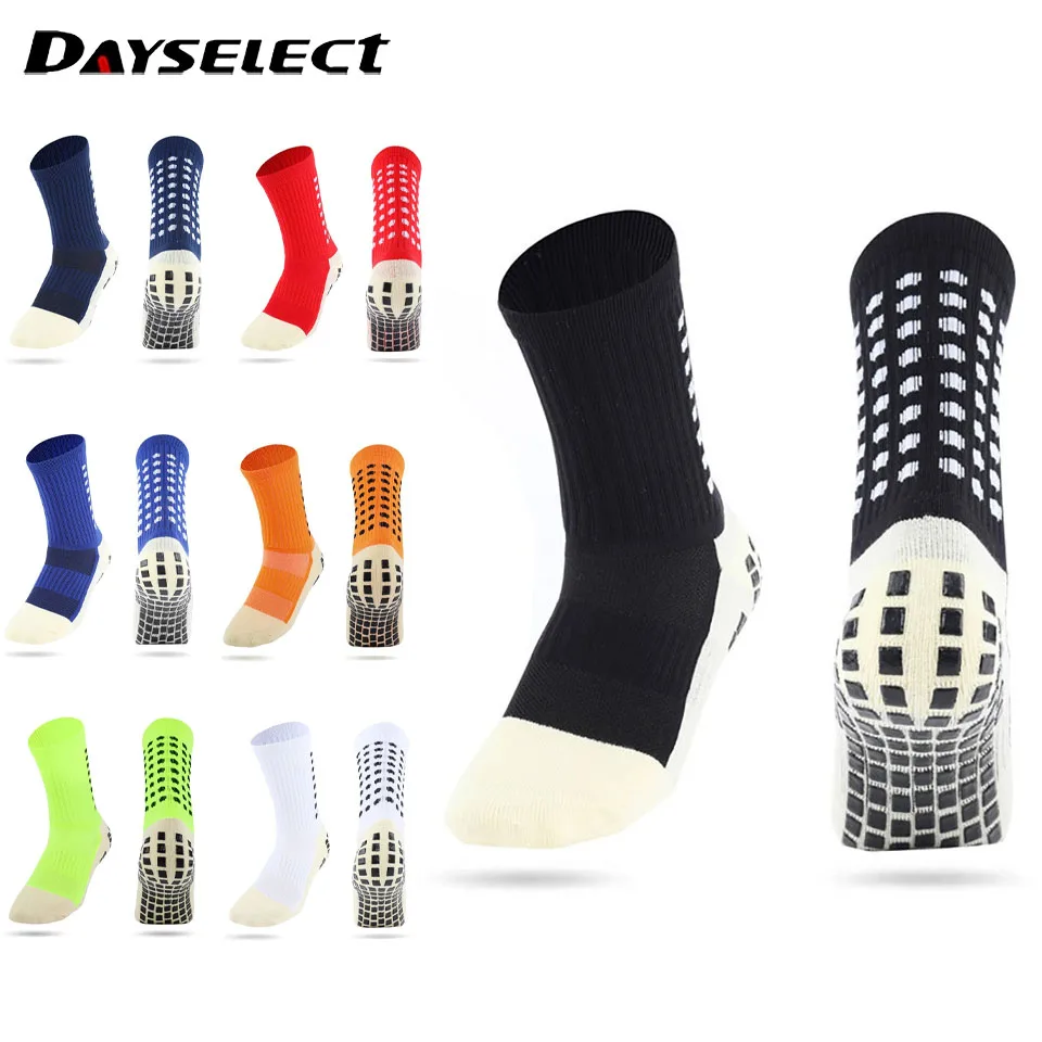 Voetbal Sport Mid Calf Sokken Voetbal Sokken Basketbal Demping Demping Sokken Korrelige Rubberen Handdoek Zool Training Sokken