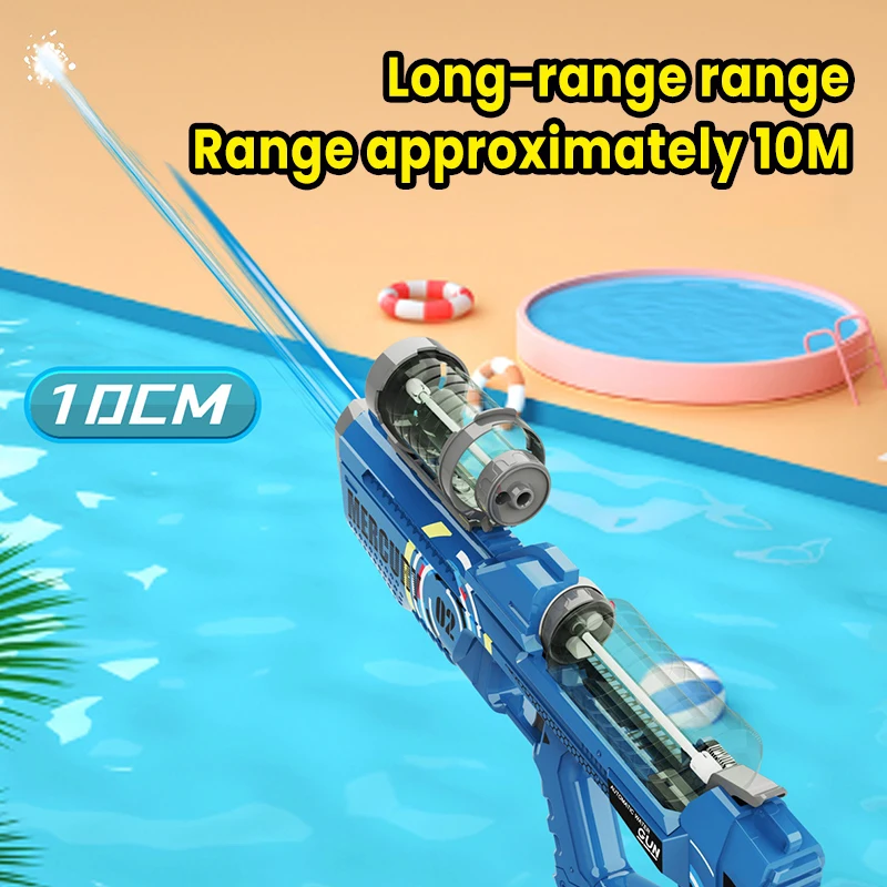 2024 Summer Electric Water Gun Children Toy Fully Automatic Continuous Shooting Water Gun with Sound Effects Luminous Efficacy