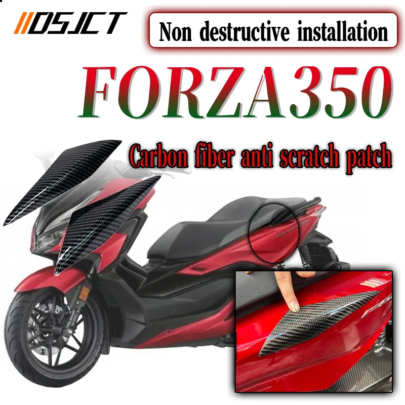 For HONDA Forza350 Motorcycle1pair Carbon Fiber Patch Scratch-resistant Decoration Motorcycle Covers Styling