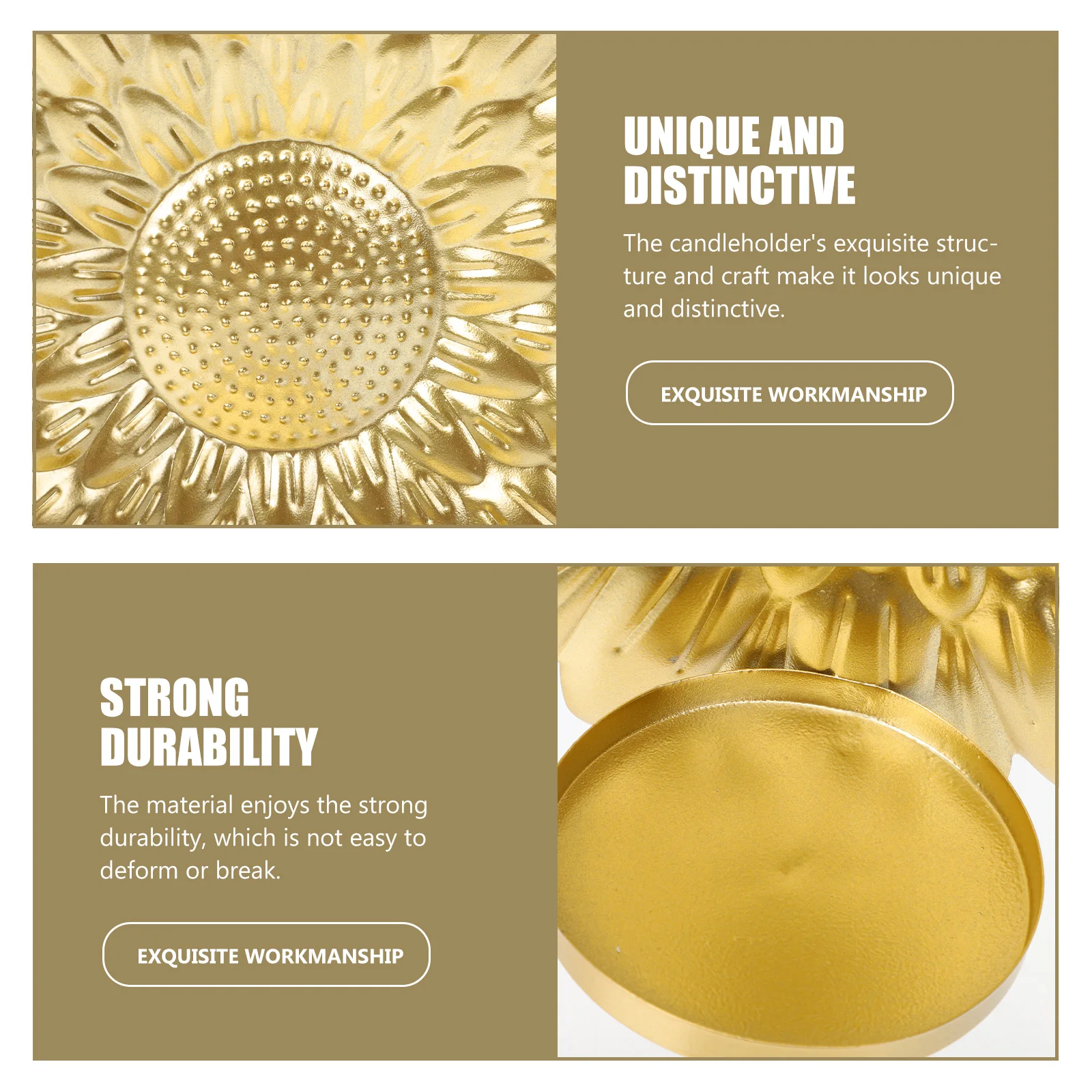 

Exquisite Wall-Mounted Candleholder Rounded Metal Design Indoor Wall Hanging Home Restaurant Candleholder