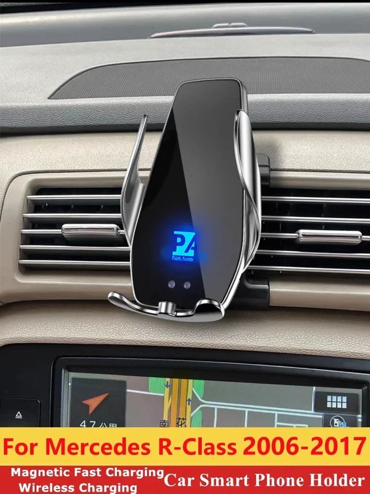 

2006-2017 For Mercedes Benz V251 R-Class Mobile Phone Holder Wireless Charger Car Mount Navigation Bracket GPS Support