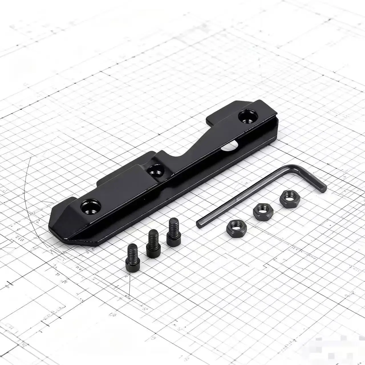 

AK 74/47 Tactical Side Rail Base - Full Steel Bracket for Outdoor Toy Gun Accessory Mods