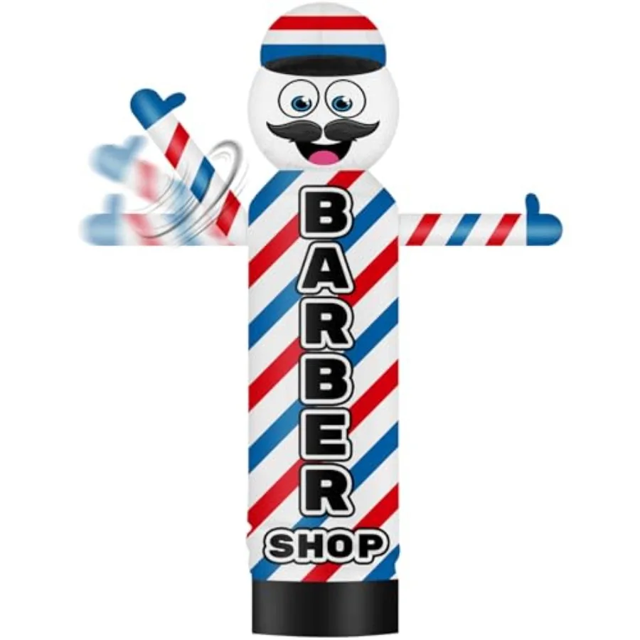 

Outdoor decoration advertising inflatable tube man, PVC material, red and white, 9FT tall with wavy motion for barber shop prom