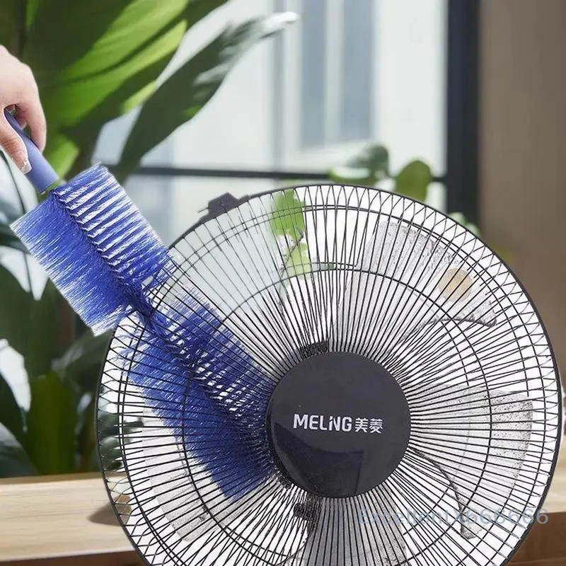 Adjustable Air-Conditioner Shutter Brush with Long Handle, Inner Fan Duster with Micro-Fine Bristles.