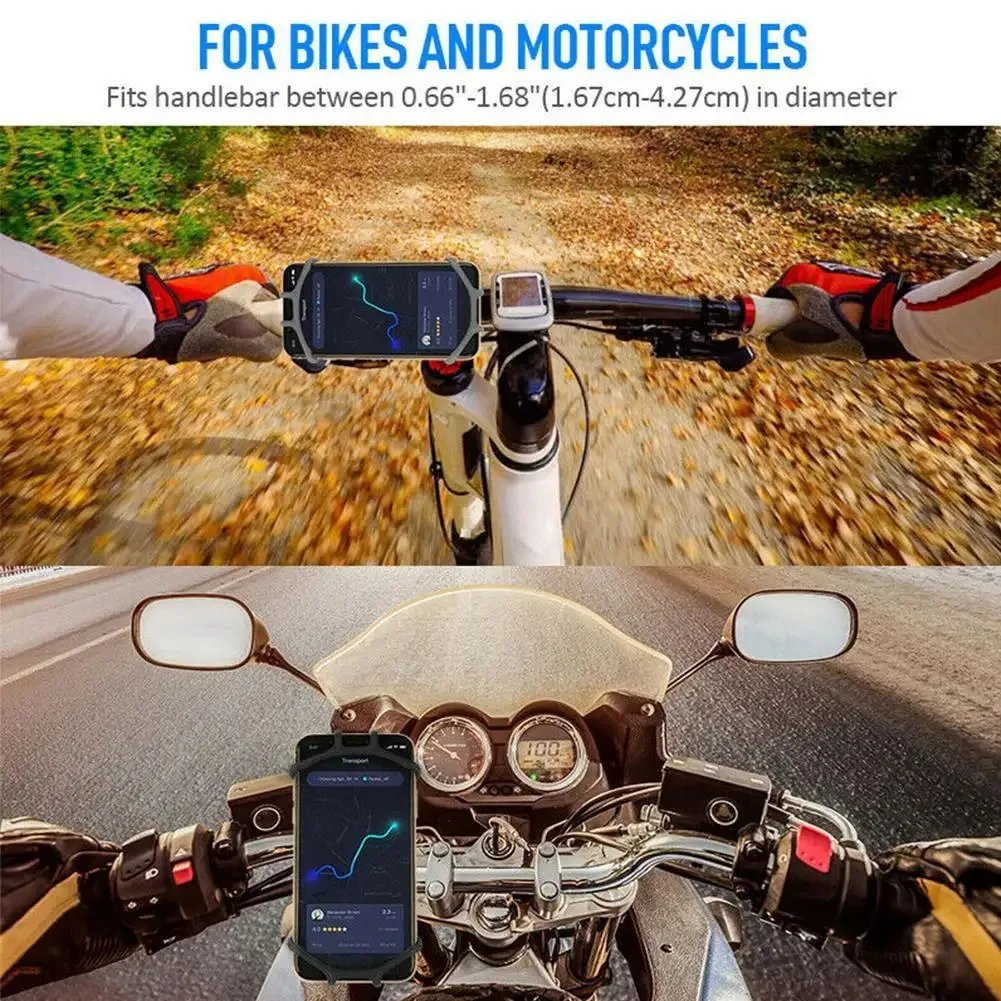 360 drehbarer Fahrrad-Telefonhalter, Silikon-Motorradständer, Halterung, GPS-Unterstützung für iPhone 11, Xiaomi 10, Huawei P40 – Detail 4