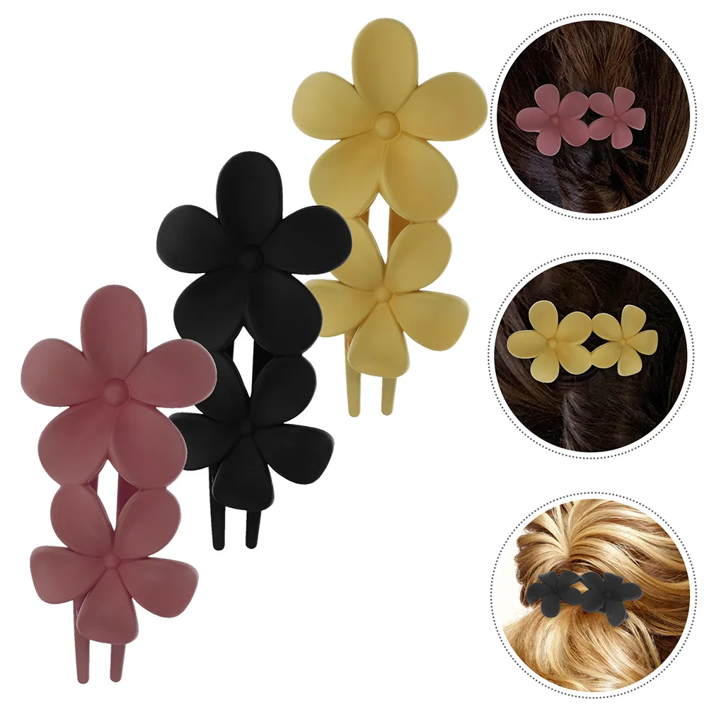 

6Pcs Rhinestone Flower Hair Clips for Women Strong Hold Alligator Barrettes for Weddings Events Daily Use Elegant Hair Clamp Set