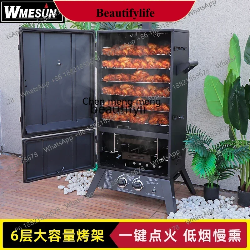 

AB02 Гриль для барбекю Газовая коптильня Коммерческий бытовой угольный гриль для барбекю Курильщик на дровах