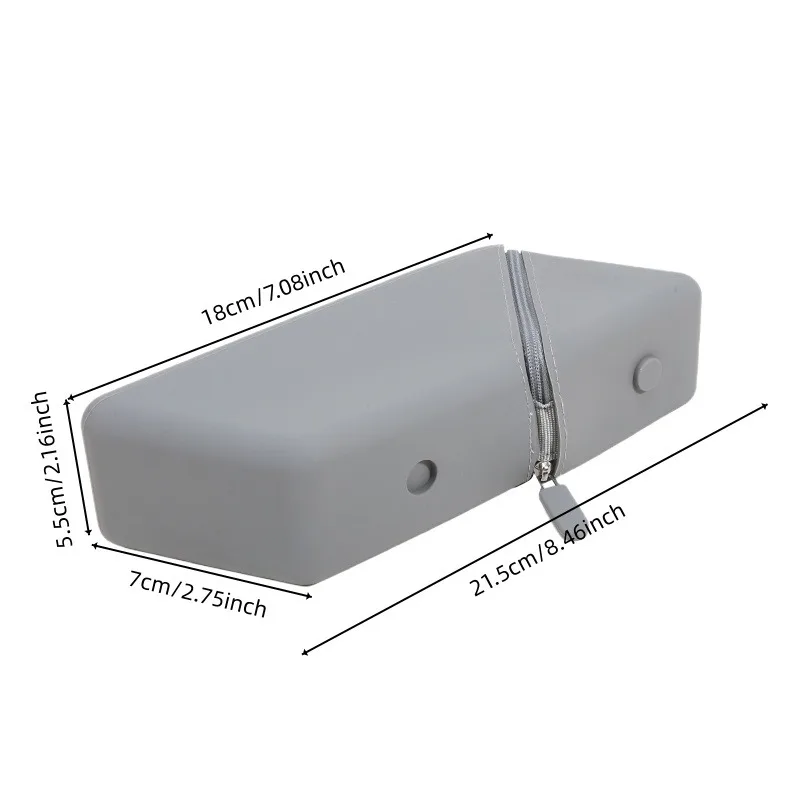 1pc caso de lápis de silicone grande capacidade estudante lápis caso gradiente retangular papelaria organizador saco de lápis material de escritório