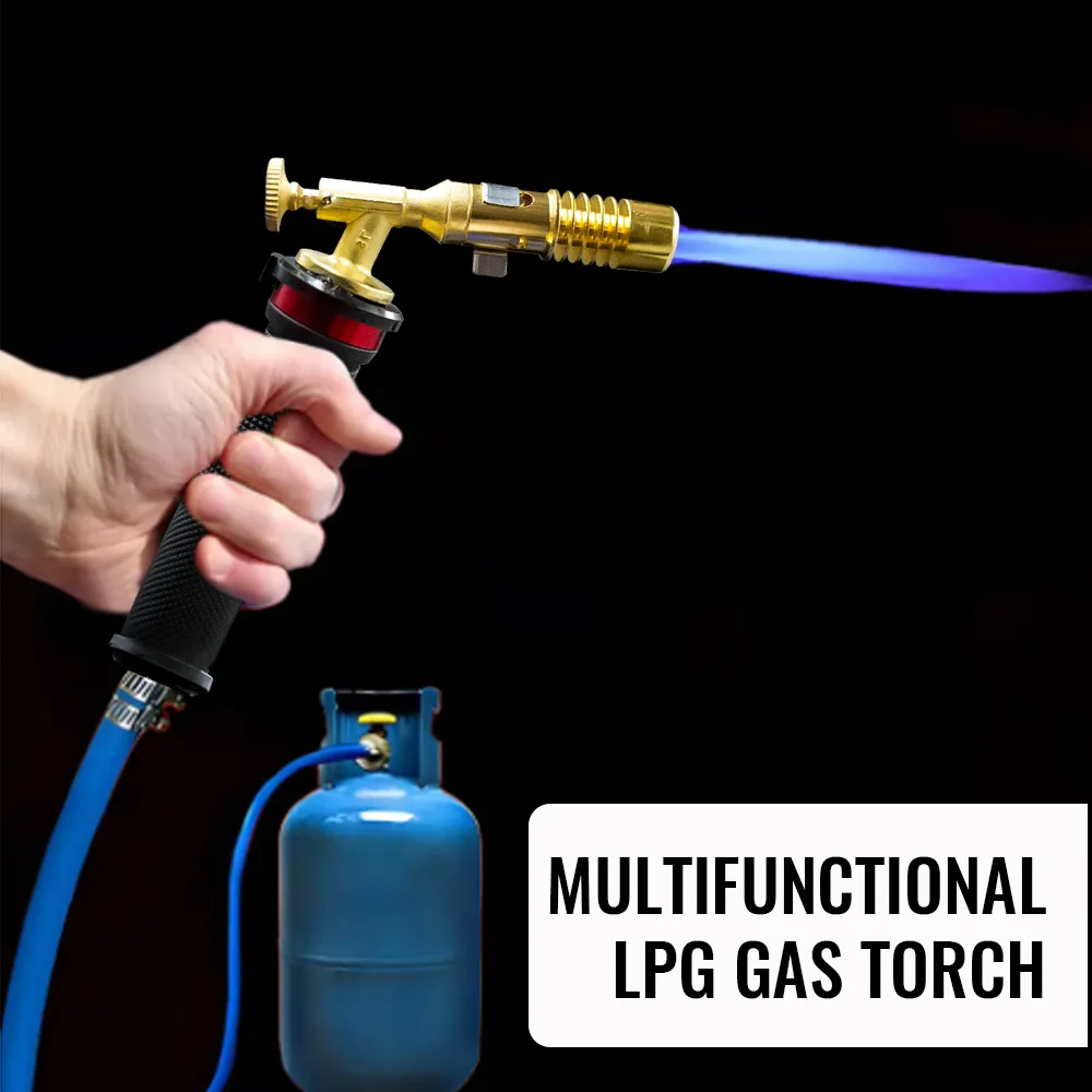 1300℃ High Temperature Welding Torch with Propane Gas System - Copper Aluminum Soldering Tool for Precious Metal Melting Work