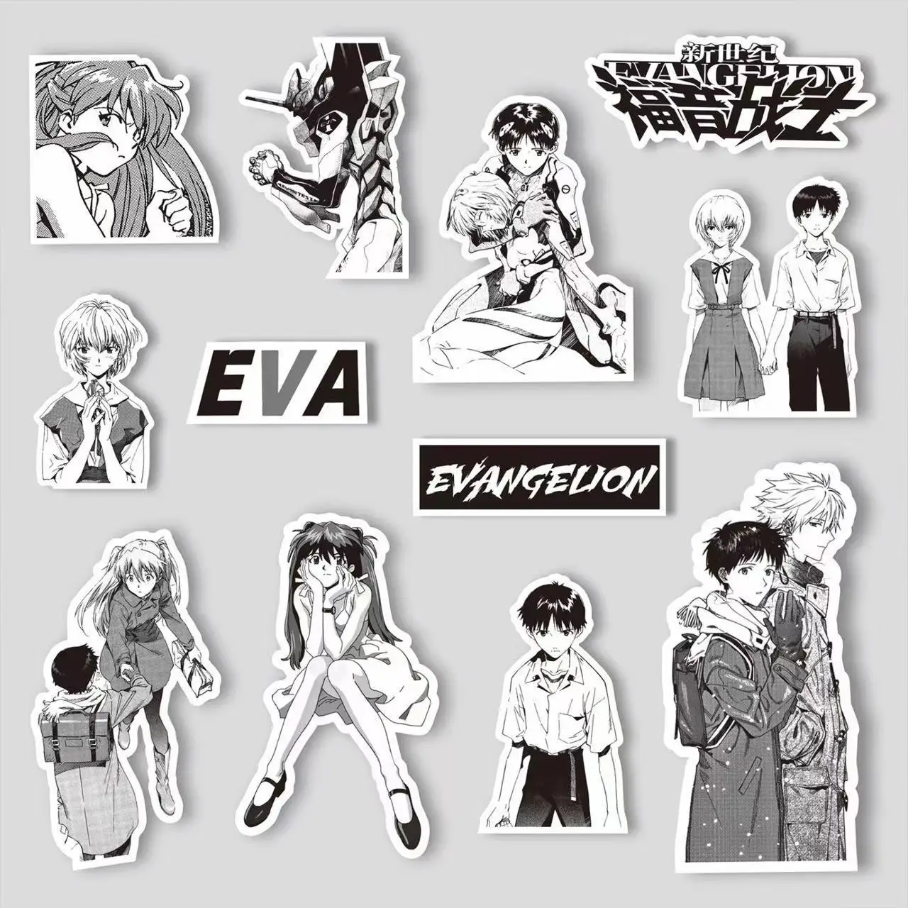 60 uds NEON GENESIS EVANGELION Asuka Ayanami Rei pegatinas DIY funda de teléfono bonita decoración de ordenador pegatinas regalos creativos