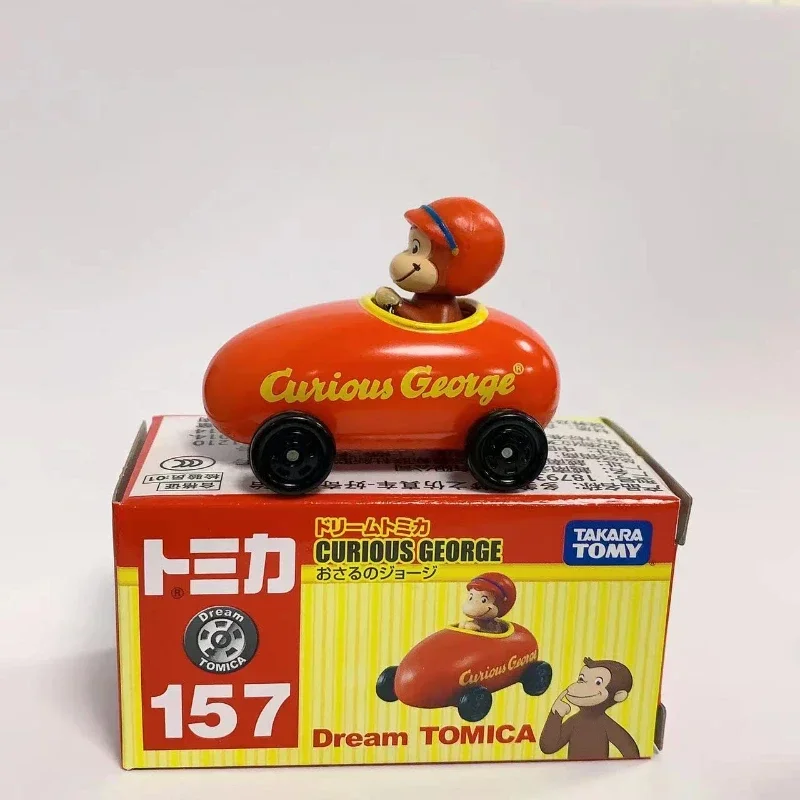 TAKARA TOMY Dream Tomica NO.157 CURIOUS GEORGE Mini Diecast Legering Model Auto Speelgoed Metalen Cadeaus voor Kinderen