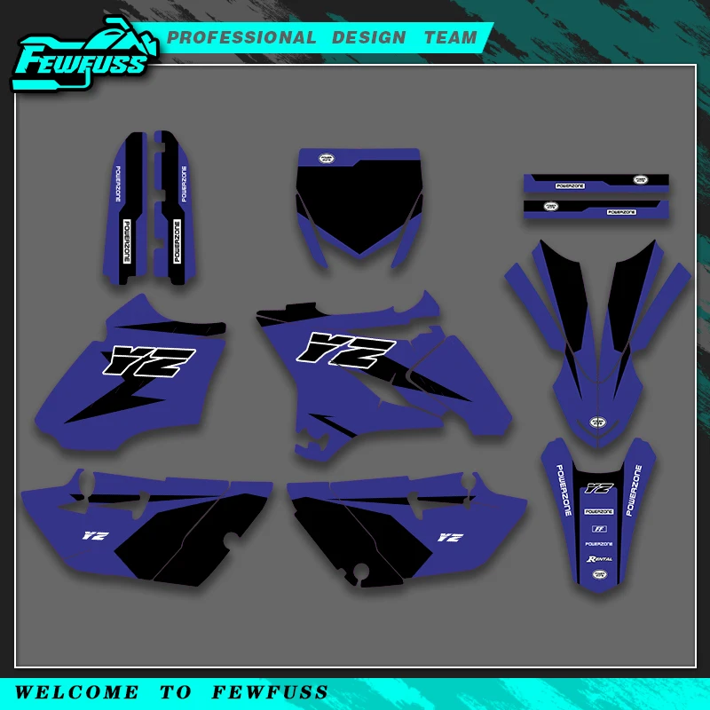 

Fewfuss For YAMAHA YZ85 YZ 85 2015 2016 2017 2018 2019 2020 2021 Graphics Decals Stickers Motorcycle Background Custom Number