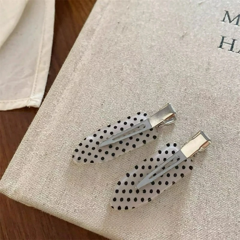 1/20 Stück Einfache Schwarz-Weiße Punkt-Haarspangen Minimalistische Make-up-Haarklammern Dekorative Entenschnabel-Haarspangen für Frauen Vielseitige Haaraccessoires – Detail 8