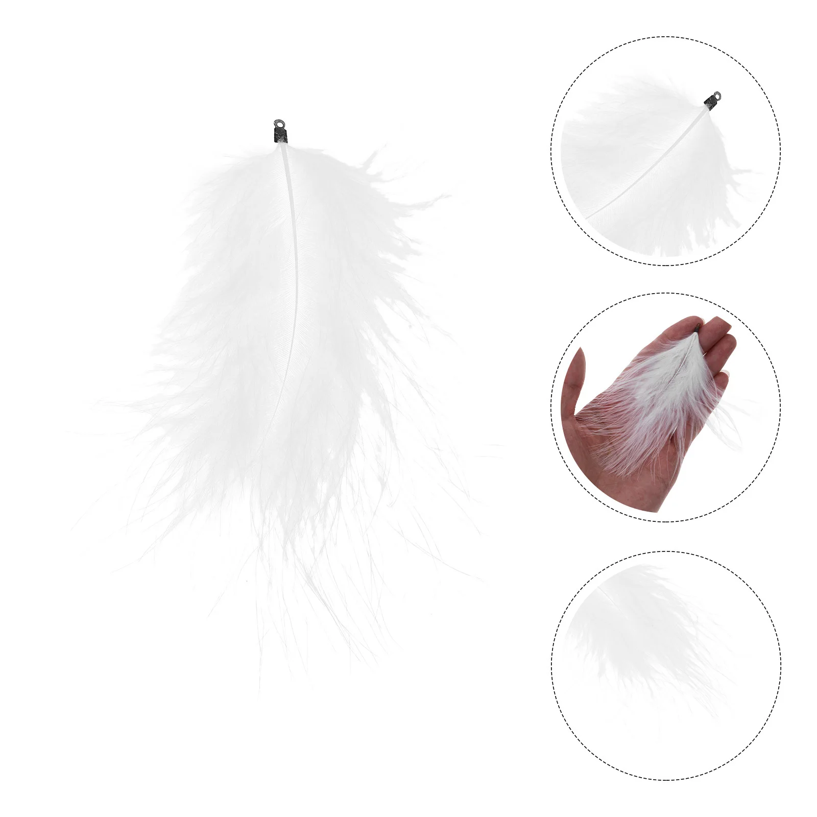 

50Pcs White Turkey Dream Catcher Materials Soft Lightweight Craft Plumes for Wedding Party Decoration Arts