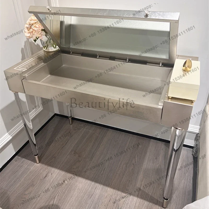 American light luxury sitting dresser modern simple multi-functional solid wood acrylic makeup table Factory Direct