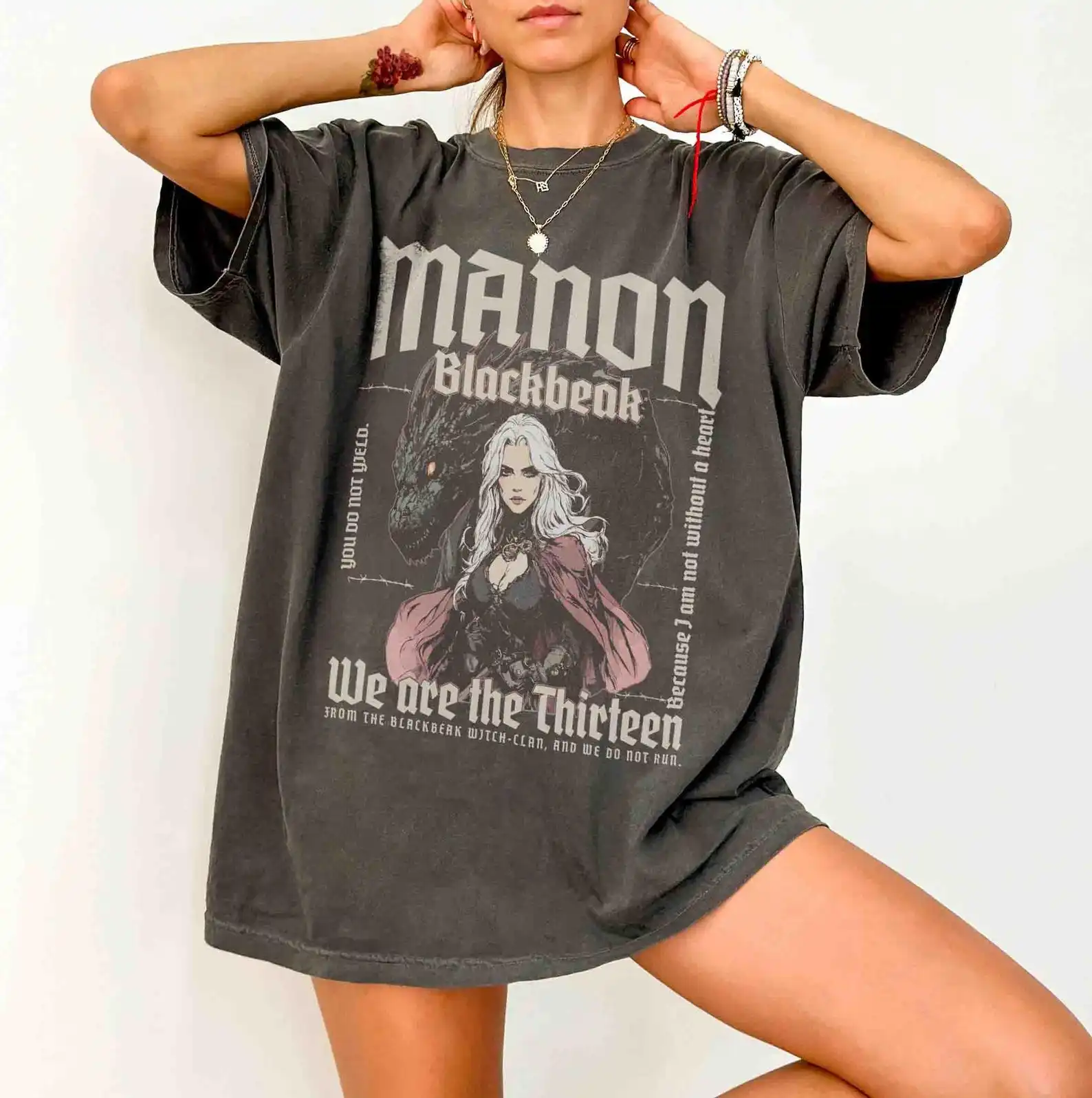 Manon Blackbeak  We Are the Thirteen, Throne of Glass Merch, Sarah J Maas Gift Booktok  Shirt Licensed