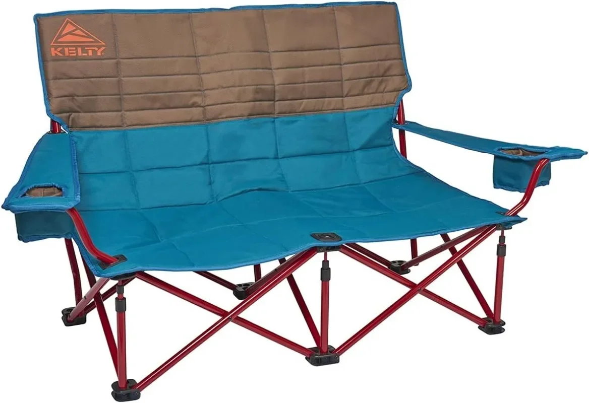 Kelty Low-Love Seat Camping Chair - Portable, Folding Chair for Festivals, Camping and Beach Days, Multicolor